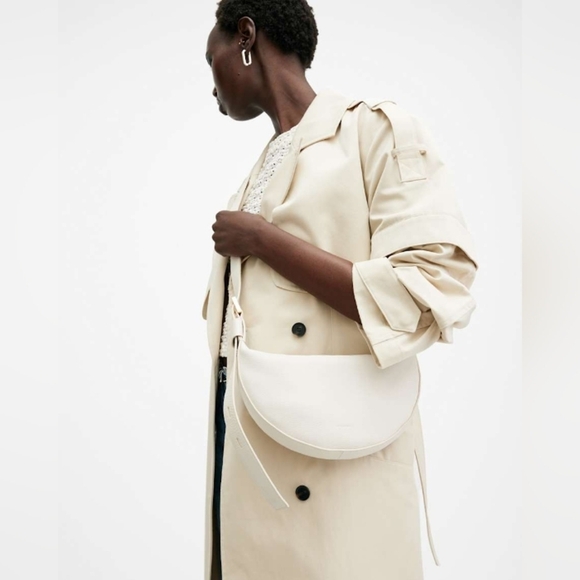 ALLSAINTS HALF MOON CROSSBODY BAG - Picture 1 of 7